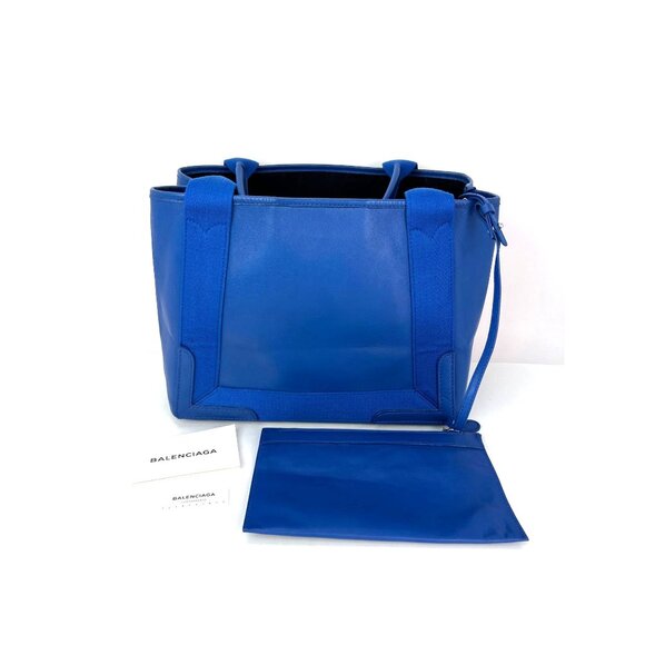Balenciaga Calfskin S Navy Cabas Blue Tote and Pouch Set - Picture 2 of 16